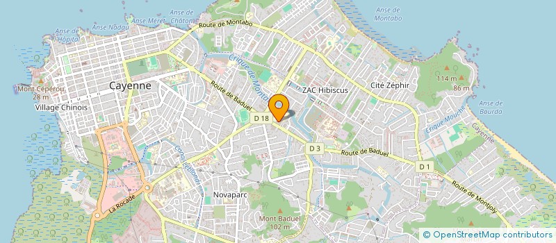 localisation de l'entreprise OGO OPTIC SAS à CAYENNE
