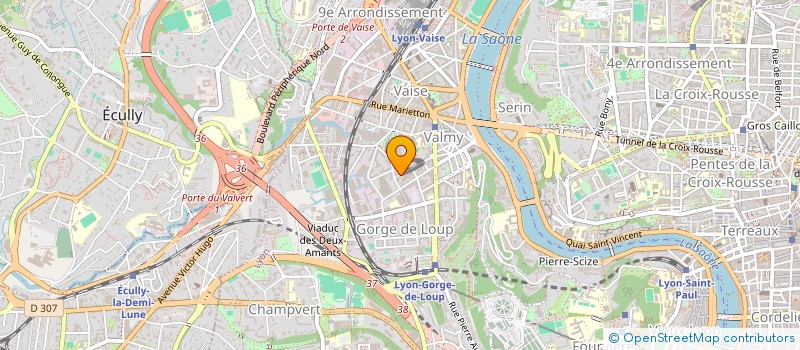 localisation de l'entreprise OGRES NOURRIS A L'INSOUCIANCE VIBRANTE DE L'ART (ONIVA)   LYON 9EME