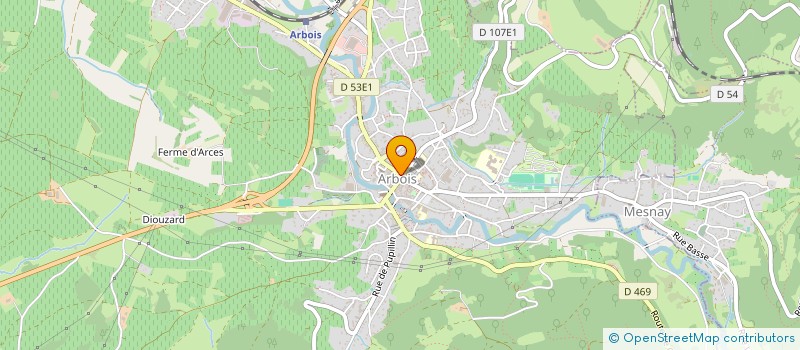 localisation de l'entreprise OH DEUX DOMAINES à ARBOIS