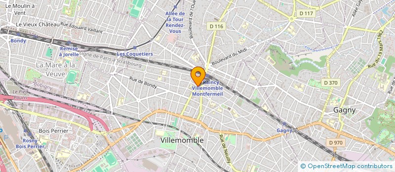 localisation de l'entreprise OH LES CILS  VILLEMOMBLE