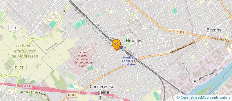 localisation de l'entreprise OHA à HOUILLES