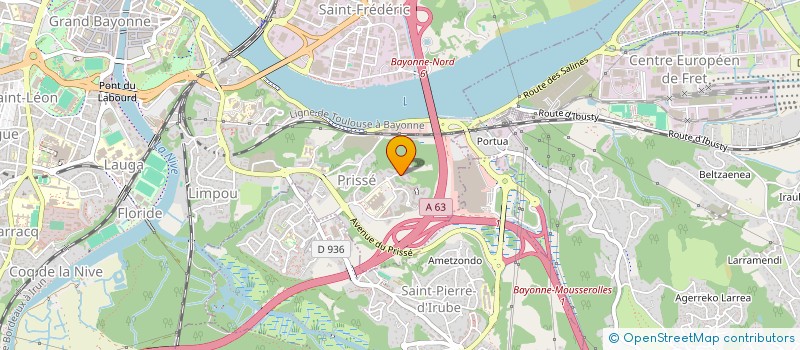 localisation de l'entreprise OHINARO à BAYONNE