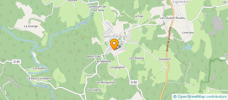 localisation de l'entreprise OHM ELEC à SAINT-PARDOUX-LE-VIEUX