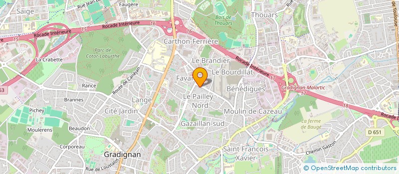 localisation de l'entreprise OIKOS  GRADIGNAN