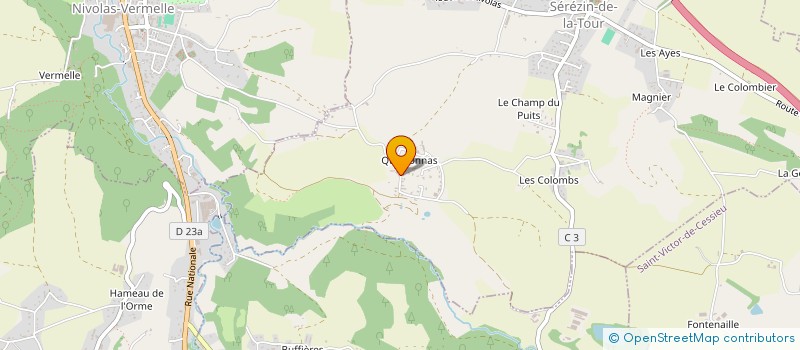 localisation de l'entreprise OIKOS  SEREZIN-DE-LA-TOUR