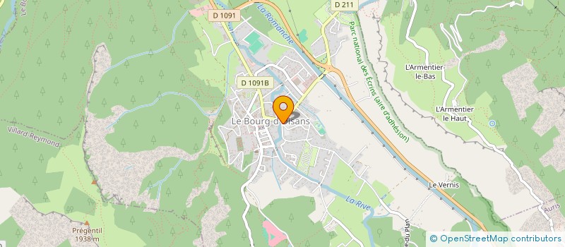 localisation de l'entreprise OISANS FENETRES à LE BOURG-D'OISANS
