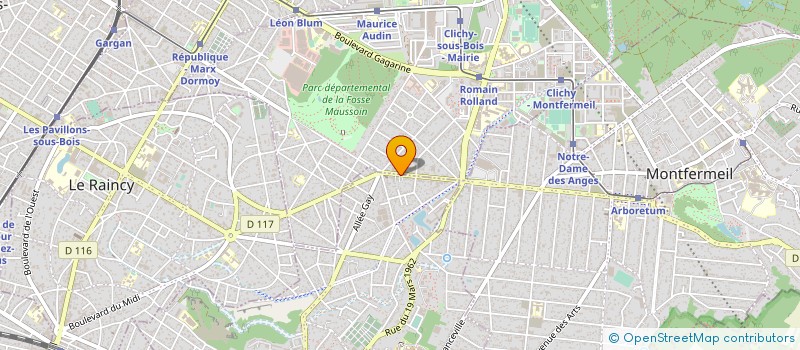 localisation de l'entreprise OISE CONSTRUCTION à CLICHY-SOUS-BOIS