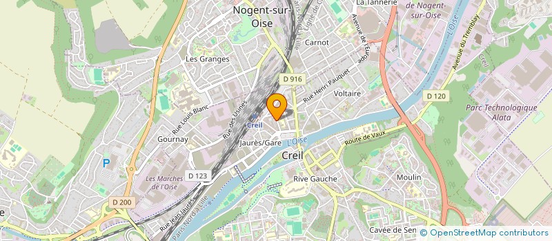 localisation de l'entreprise OISE FORMATION SECURITE à CREIL