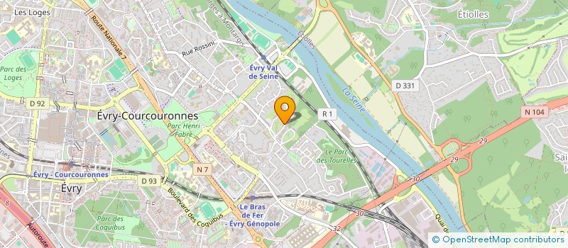 localisation de l'entreprise OJ BATIMENT à EVRY-COURCOURONNES