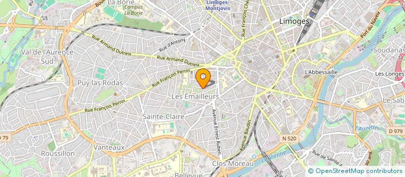 localisation de l'entreprise OJ INVESTISSEMENTS à LIMOGES