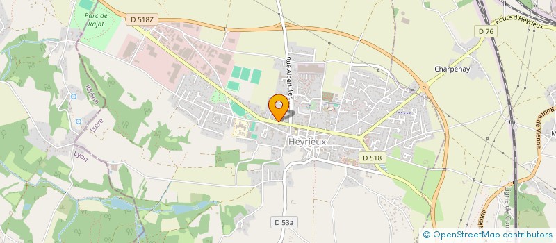 localisation de l'entreprise OJ NUTRITION à HEYRIEUX