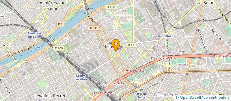 localisation de l'entreprise OJ PROD à CLICHY
