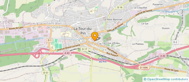 localisation de l'entreprise OJD à LA TOUR-DU-PIN