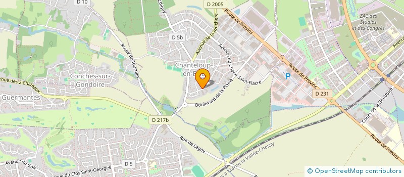 localisation de l'entreprise OJM  CHANTELOUP-EN-BRIE