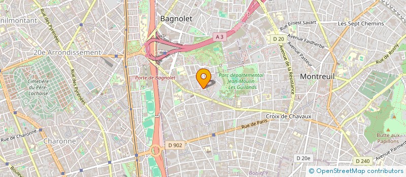 localisation de l'entreprise OK INTER à BAGNOLET