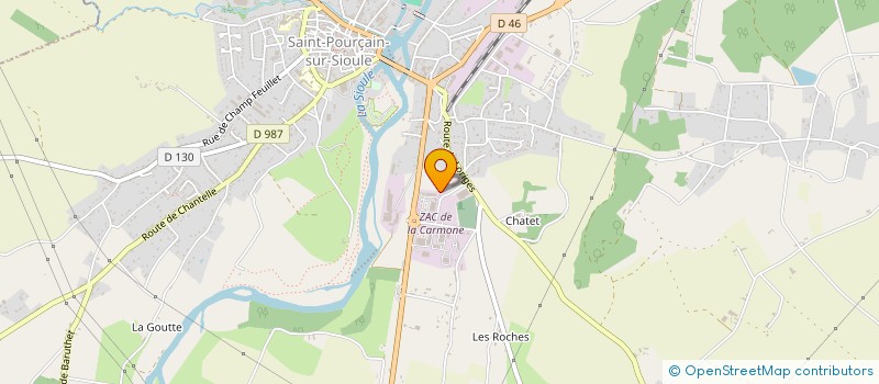 localisation de l'entreprise OK PISCINE SERVICE à SAINT-POURCAIN-SUR-SIOULE