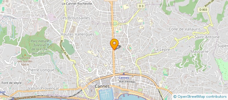 localisation de l'entreprise OK PNEUS à CANNES