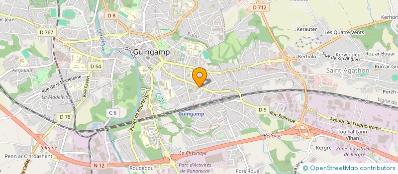 localisation de l'entreprise OKAZOU à GUINGAMP