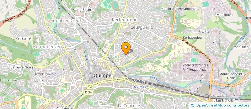 localisation de l'entreprise OKEOZ - FONDS DE DOTATION DE L'ENSEIGNEMENT CATHOLIQUE DU FINISTERE à QUIMPER