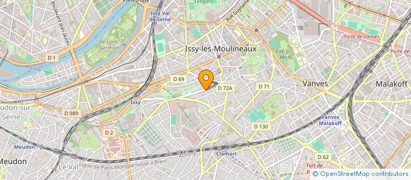 localisation de l'entreprise OKINAWA GOJU RYU SHODOKAN PARIS OGSP à ISSY-LES-MOULINEAUX