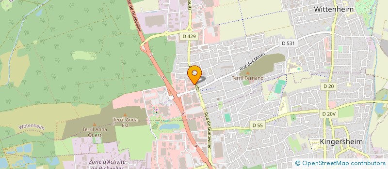 localisation de l'entreprise OKITO 2  WITTENHEIM