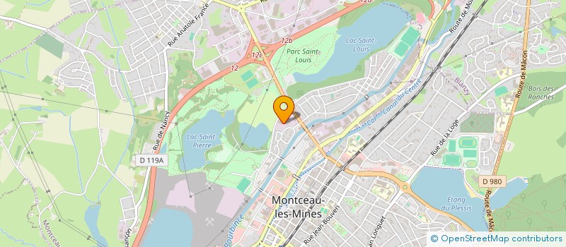 localisation de l'entreprise OKRZESIK PNEUS SA à MONTCEAU-LES-MINES