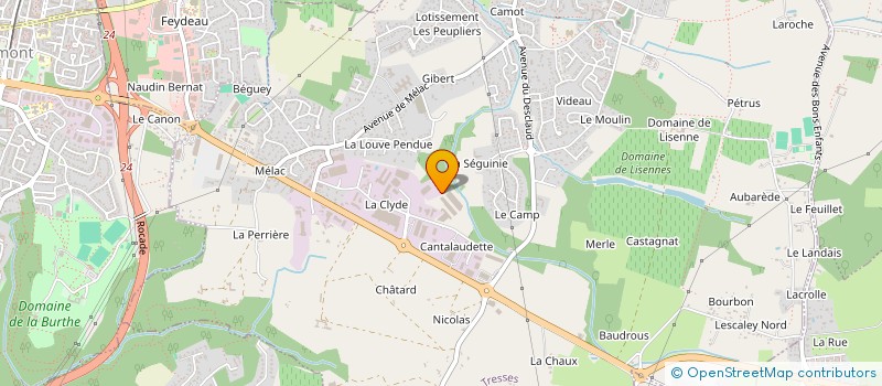 localisation de l'entreprise OKT à TRESSES