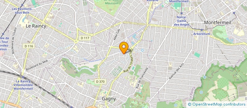 localisation de l'entreprise OLAC à GAGNY