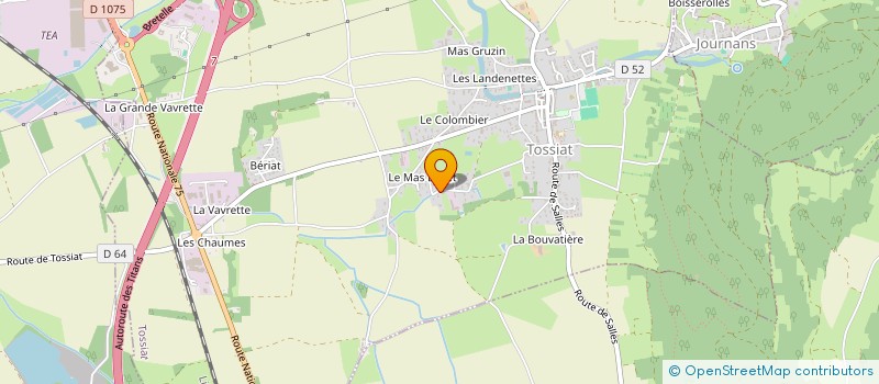 localisation de l'entreprise OLAG à TOSSIAT