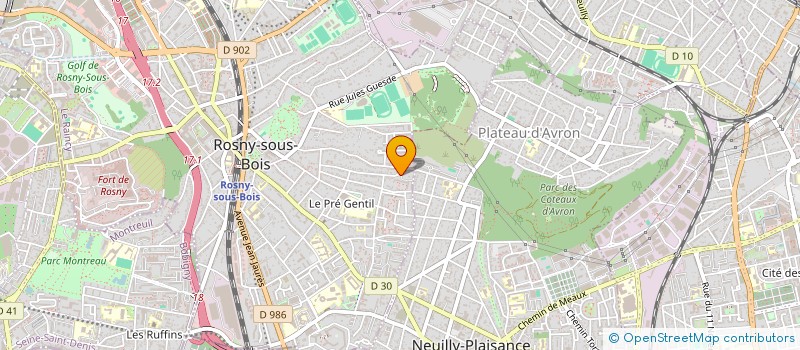 localisation de l'entreprise OLARI à ROSNY-SOUS-BOIS