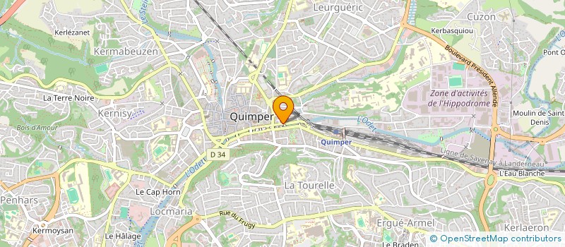 localisation de l'entreprise OLB BIS  QUIMPER