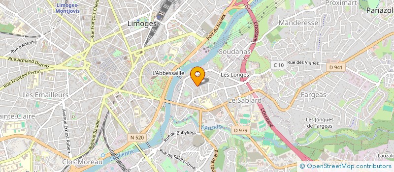 localisation de l'entreprise OLBONEXT à LIMOGES