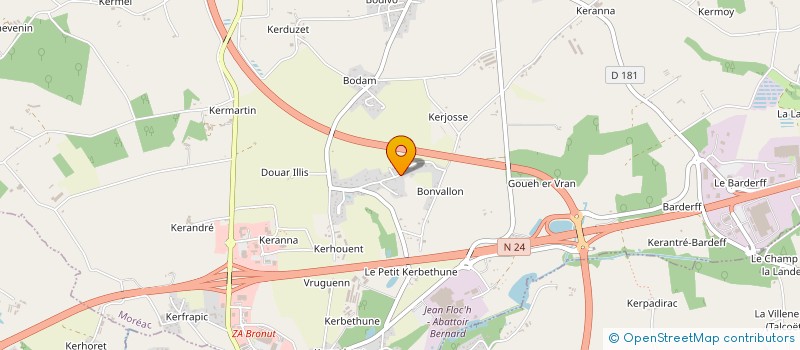 localisation de l'entreprise OLEMY RELANCES ET ADMINISTRATIF  MOREAC