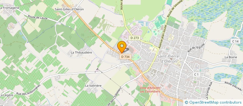 localisation de l'entreprise OLERON PISCINES & SPAS à SAINT-PIERRE-D'OLERON