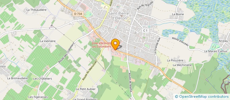 localisation de l'entreprise OLERON SURF SHOP  SAINT-PIERRE-D'OLERON