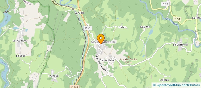 localisation de l'entreprise OLFIPAT à MOUTIER-ROZEILLE