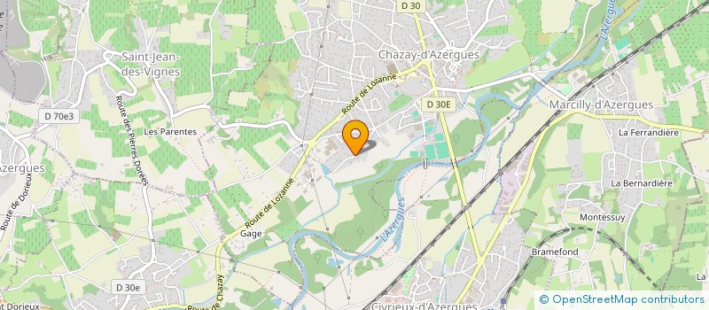 localisation de l'entreprise OLIANE 2  CHAZAY-D'AZERGUES