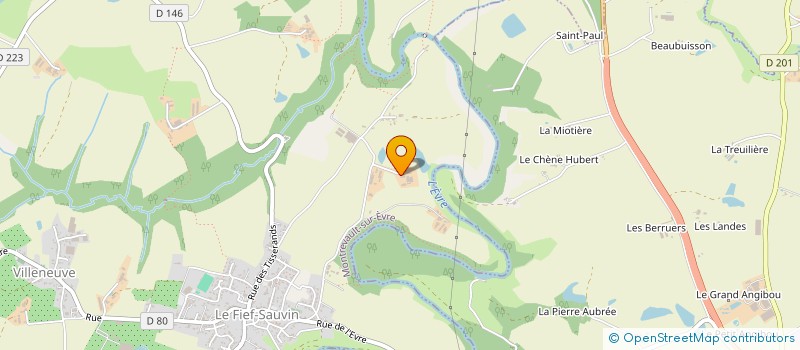 localisation de l'entreprise OLICEL à MONTREVAULT-SUR-EVRE