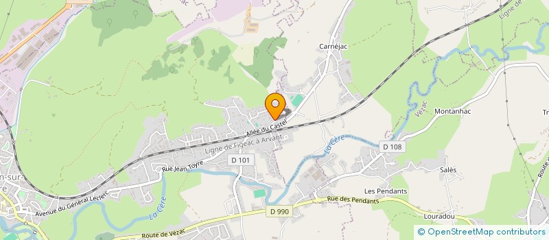 localisation de l'entreprise OLICER à ARPAJON-SUR-CERE