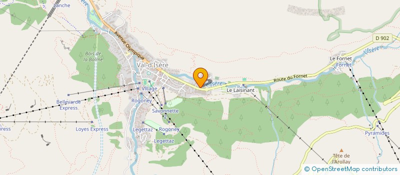 localisation de l'entreprise OLIMMO  VAL-D'ISERE