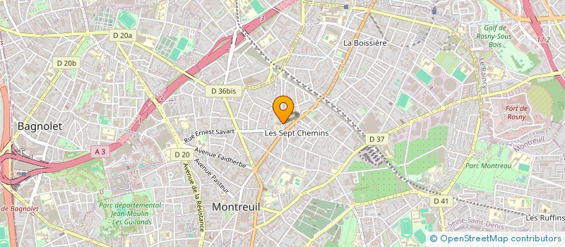 localisation de l'entreprise OLINAT à MONTREUIL