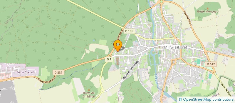 localisation de l'entreprise OLINDOM à MILLY-LA-FORET