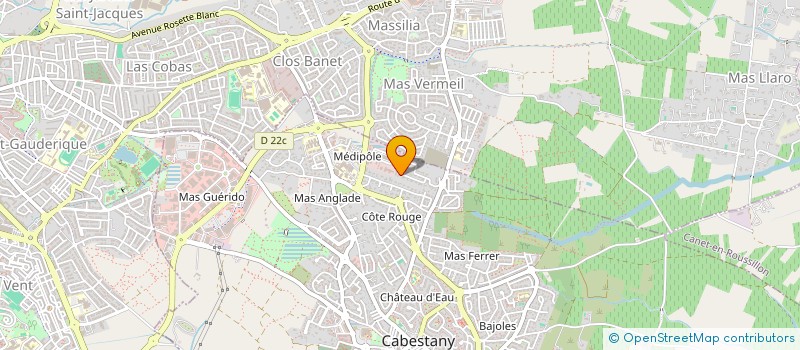 localisation de l'entreprise OLINE 66  CABESTANY