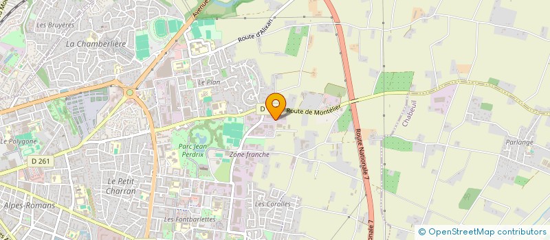 localisation de l'entreprise OLISA  VALENCE