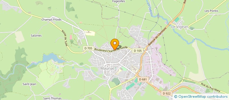 localisation de l'entreprise OLIV TAXI à MAURIAC