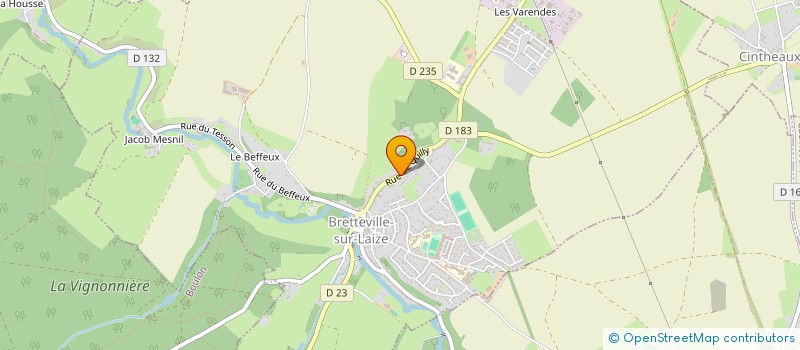 localisation de l'entreprise OLIVE à BRETTEVILLE-SUR-LAIZE