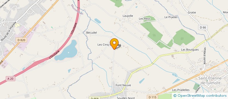 localisation de l'entreprise OLIVEIRA H CONSTRUCTIONS  SAINT-ETIENNE-DE-TULMONT