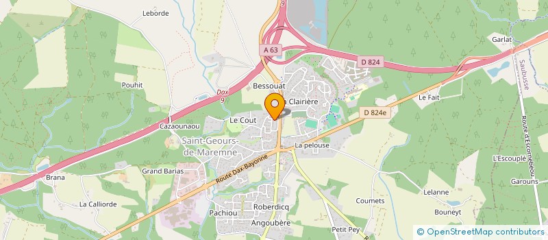 localisation de l'entreprise OLIVEIRA RUBEN à SAINT-GEOURS-DE-MAREMNE