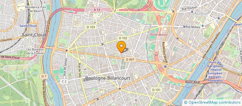 localisation de l'entreprise OLIVER GREEN à BOULOGNE-BILLANCOURT