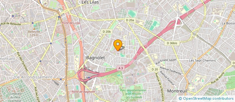 localisation de l'entreprise OLIVIER ERIC INVESTISSEURS EN LUNETTERIE à BAGNOLET
